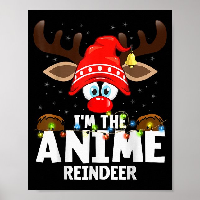 99 Matching Christmas Reindeer Anime - Uni-adults, Poster (Vorne)