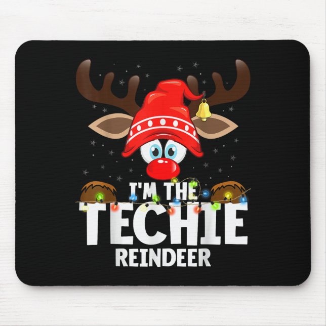 99 Matching Christmas Reindeer - I'm The Techie -  Mousepad (Vorne)