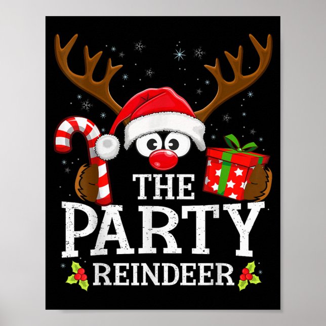 99 Matching Christmas Reindeer Squad Christmas Mat Poster (Vorne)