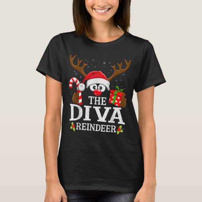 99 Matching Christmas Reindeer Squad Uni-kids Chri T-Shirt (Vorderseite)