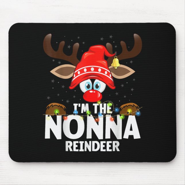 99 Matching Christmas Reindeer - Uni-adults, Black Mousepad (Vorne)