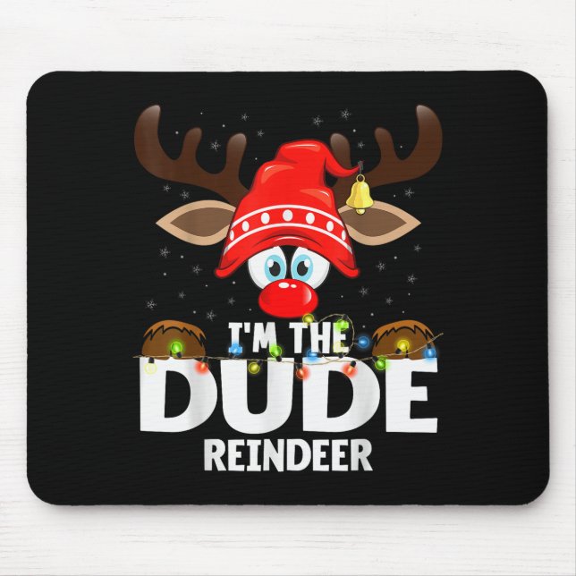 99 Matching Christmas Reindeer - Uni-adults, Black Mousepad (Vorne)