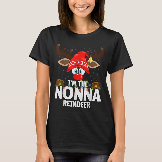99 Matching Christmas Reindeer - Uni-adults, Black T-Shirt (Vorderseite)