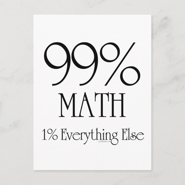 99% Mathematik Postkarte (Vorderseite)