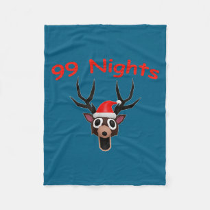 99 Nächte Weihnachtshirsch Gamer Fan Merch Fleecedecke