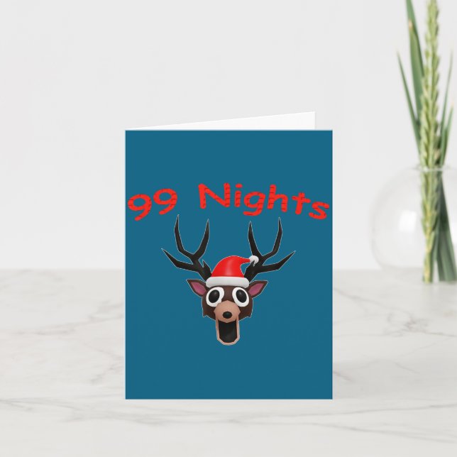 99 Nights Christmas Deer Gamer Fan Merch  Karte (Vorderseite)