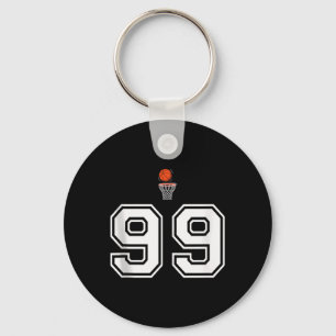 99 Nummer Basketball Stil Vintag weißer Tank Top Schlüsselanhänger