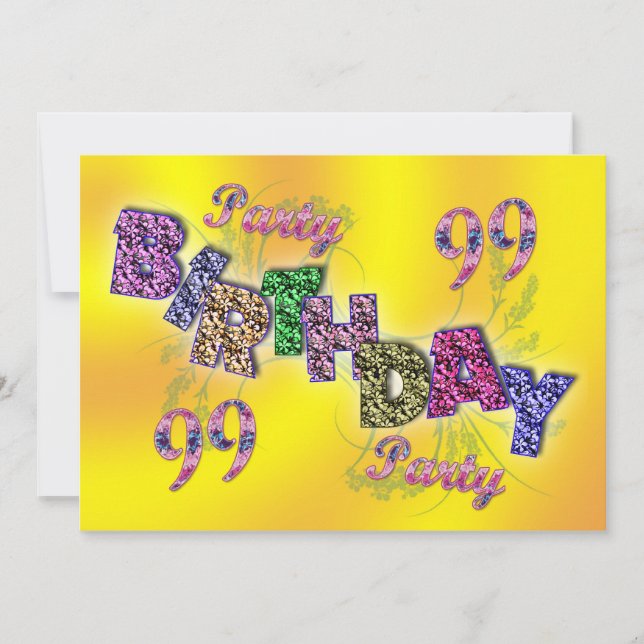 99. Party Einladung (Vorderseite)