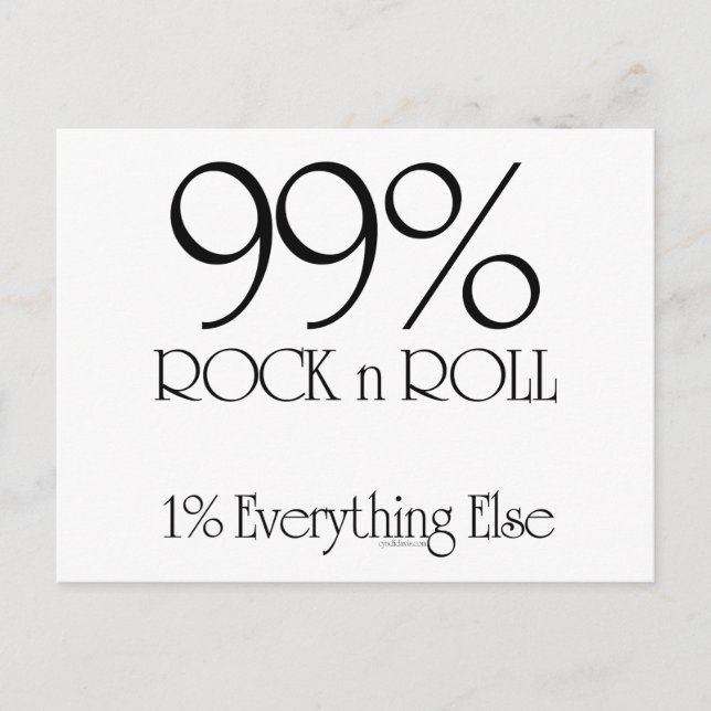 99% Rock n Roll Postkarte (Vorderseite)