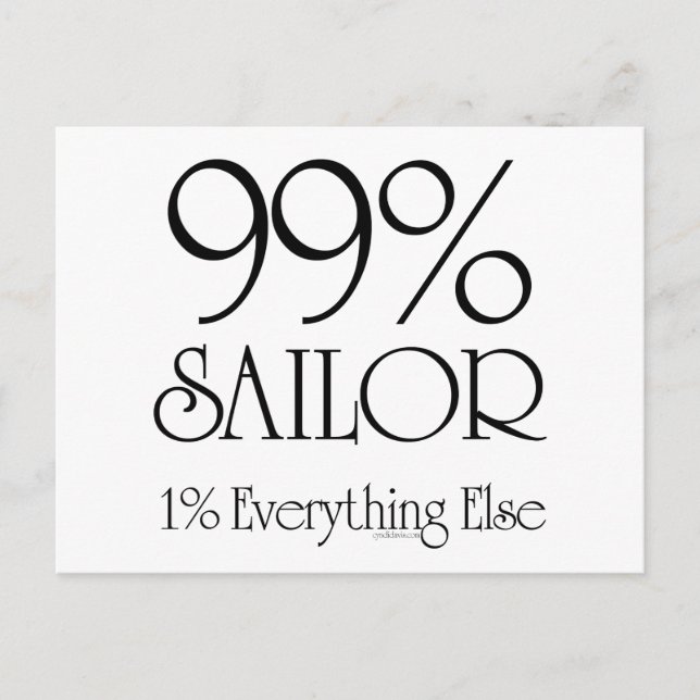 99 % Sailor Postkarte (Vorderseite)