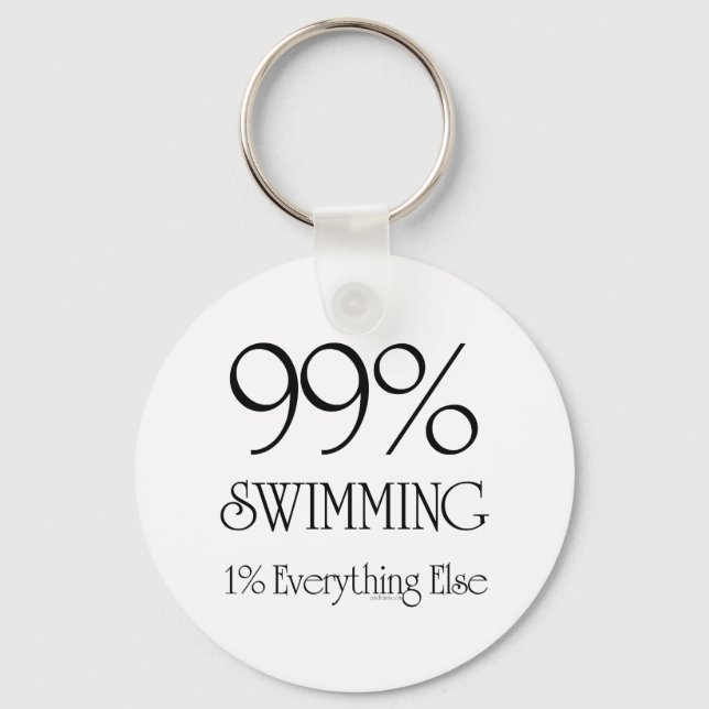 99 % Schwimmen Schlüsselanhänger (Vorderseite)