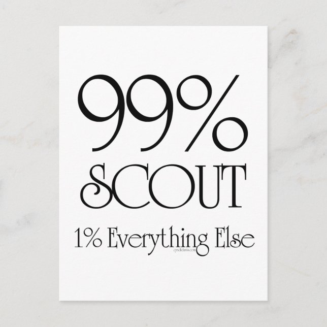 99 % Scout Postkarte (Vorderseite)