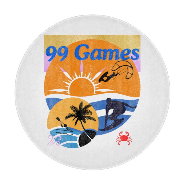 99 Sommerspiele Schneidebrett (Vorderseite)