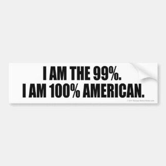 99% UND 100% AMERIKANER AUTOAUFKLEBER