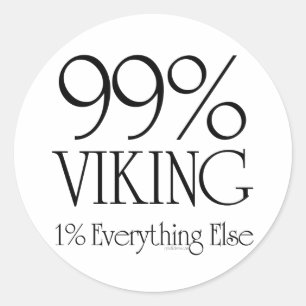 99% Viking Runder Aufkleber
