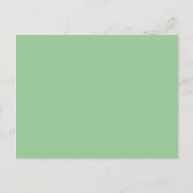 99CC99 Celadon Green Solid Color Background Postkarte (Vorderseite)