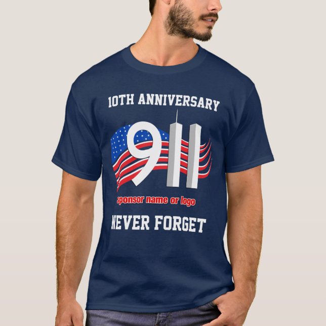 9/11 - 11. September - geförderte T-Shirt (Vorderseite)