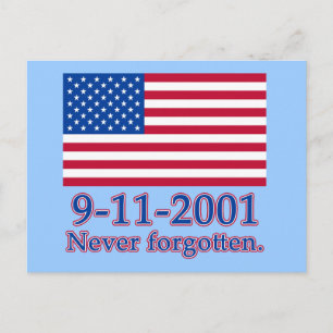 9-11-2001 Nie vergessen Tshirts, Tasten Postkarte