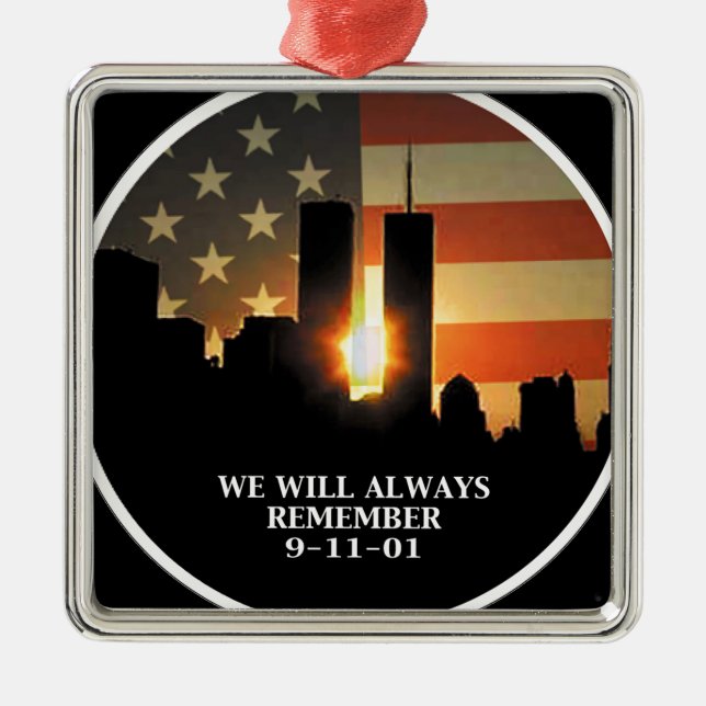 9-11 erinnern Sie sich - wir vergessen nie Ornament Aus Metall (Vorne)