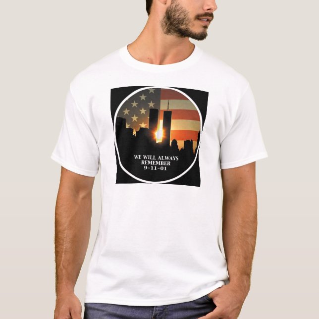 9-11 erinnern Sie sich - wir vergessen nie T-Shirt (Vorderseite)