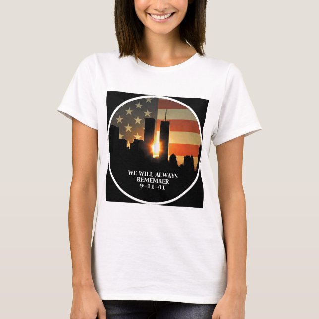 9-11 erinnern Sie sich - wir vergessen nie T-Shirt (Vorderseite)