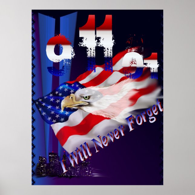 9 11 Ich werde Poster nie vergessen (Vorne)