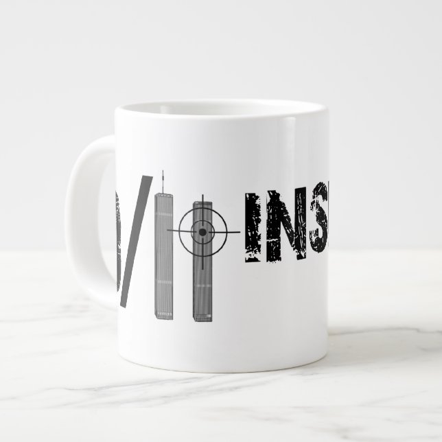 9/11 Inside Job Jumbo-Tasse (Vorderseite Links)