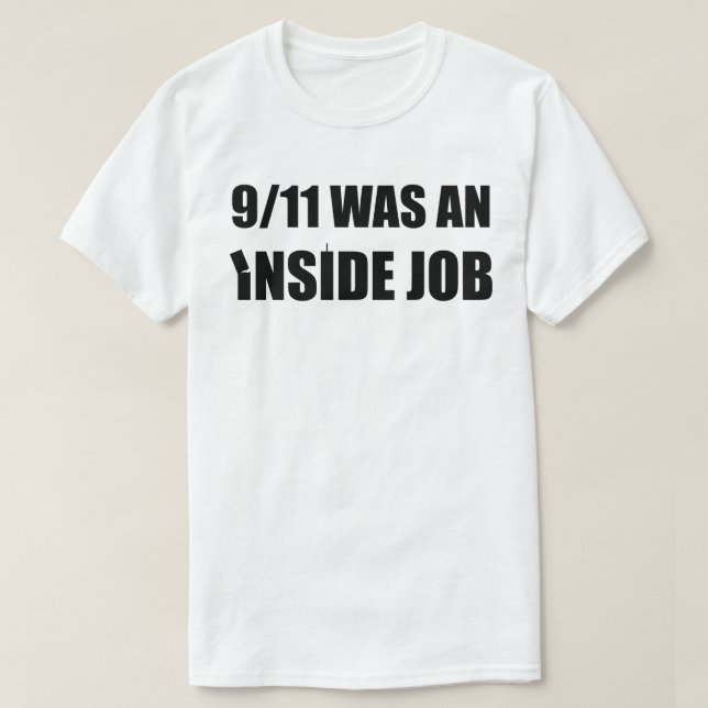 9/11 - Neigung - WAR ein Insider-Job (Schwarzes) T-Shirt (Design vorne)