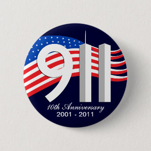 9. /11. September 11th 10. Buttone Jahrestags-WTC Button