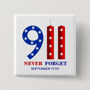 9. /11. September 11th - vergessen Sie nie - WTC Button