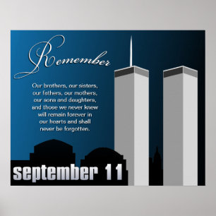 9. /11. September 11th - WTC Erinnerungs-Plakat Poster