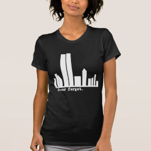 9-11 vergessen Sie nie NY Skyline-T-Shirts, Knöpf T-Shirt