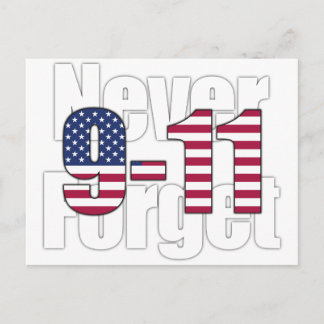 9-11 Vergessen Sie nie Postkarte