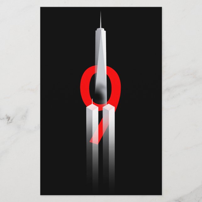 9 11 Vergessen Sie niemals die Gedenkstätte vom 9. Briefpapier (Vorderseite)