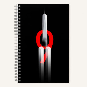 9 11 Vergessen Sie niemals die Gedenkstätte vom 9. Notizbuch