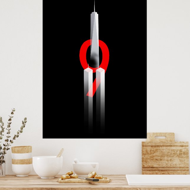 9 11 Vergessen Sie niemals die Gedenkstätte vom 9. Poster (Küche)