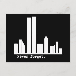 9-11 Vergessen Sie niemals die NY Skyline-Hemden,  Postkarte