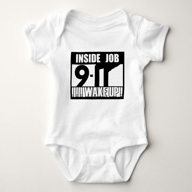 9-11 WACHEN INSIDER-JOB - 911 Wahrheit, truther Baby Strampler (Vorderseite)