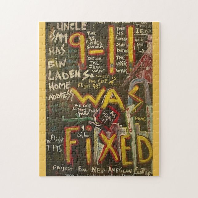 9-11 war örtlich festgelegtes Schwarzes Puzzle (Vertikal)