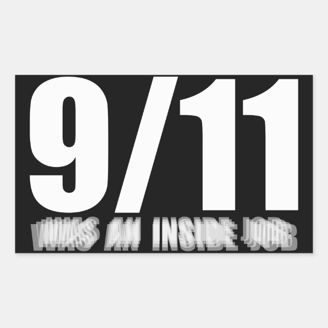 9/11 was an inside job rechteckiger aufkleber (Vorderseite)