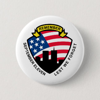 9-11 World Trade Center-Flagge-Schild Button