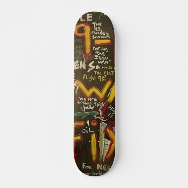 9-11 wurde schwarz fixiert skateboard (Vorne)