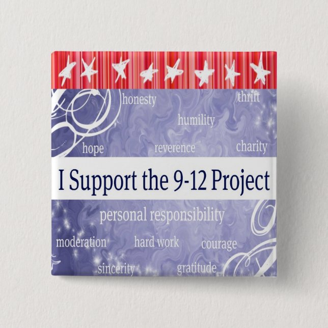 9/12 Projekt-Stützknopf Button (Vorderseite)