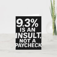 9,3% ist eine Beleidigung nicht eine Paycheck Dame