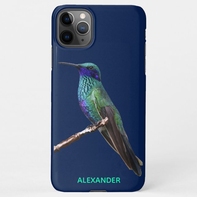 9,50 $ Hummingbird Blue Personalisiert BUDGET iPhone Hülle (Rückseite)