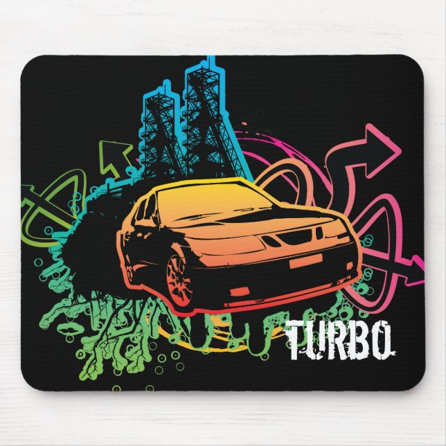 9-5-aero_cutout mousepad, Turbo Mousepad (Vorne)