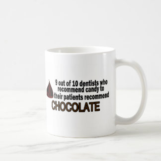 9 aus Zahnarzt 10 heraus empfehlen Sie Schokolade Kaffeetasse