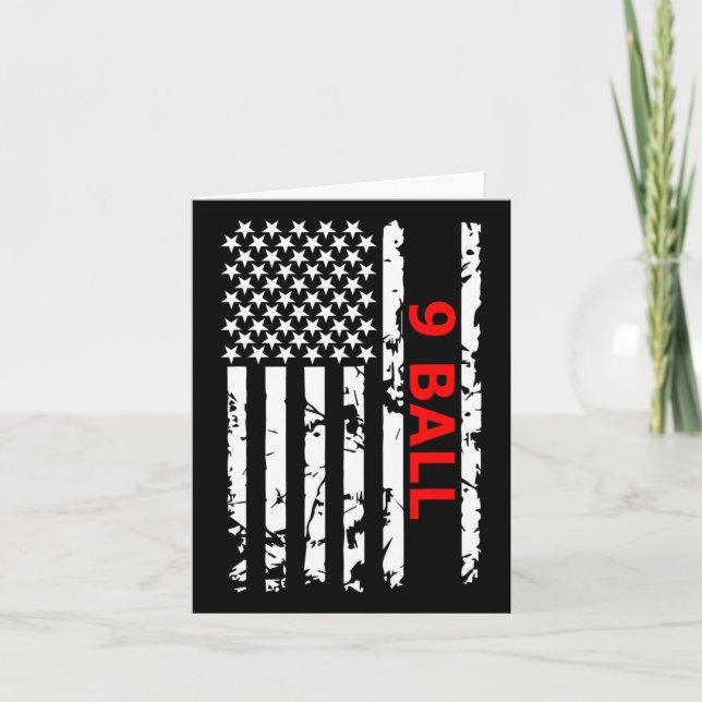 9 BALL POOL TISCH GIFT KARTE (Vorderseite)