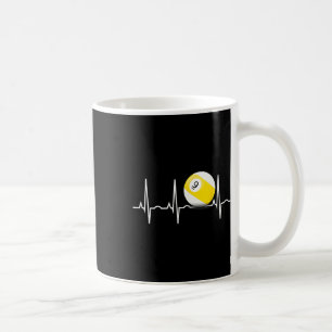 9 Ball Shirt - Pool Player Nine Ball Heartbeat Gif Kaffeetasse
