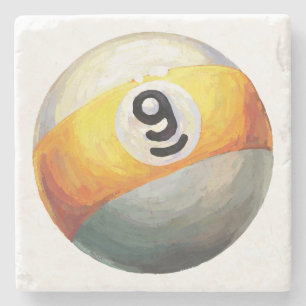9 Ball Steinuntersetzer